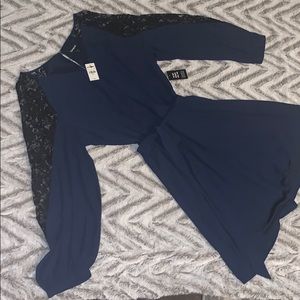 NWT Navy blue Express long sleeve dress XL